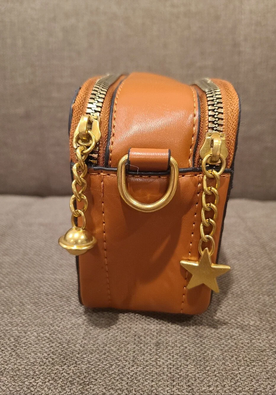 Western Brown floral embossed camera-style crossbody bag-please read description